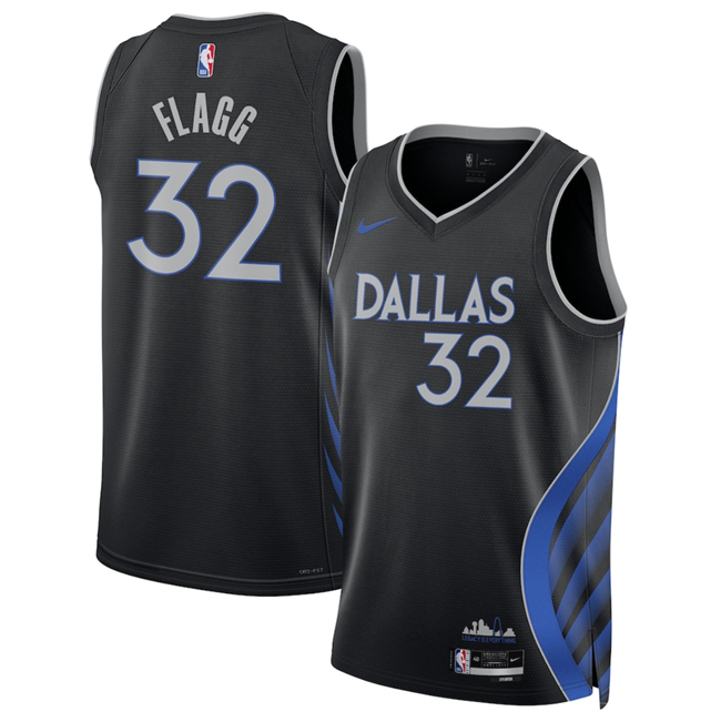 Men's Dallas Mavericks #32 Cooper Flagg Black 2025/26 City Edition Stitched Basketball Jersey